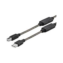 VivoLink USB 2.0 kabel A-B, M-M, 15 m