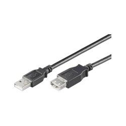 MicroConnect USB2.0 forlænger A-A, M-F, 1,8m