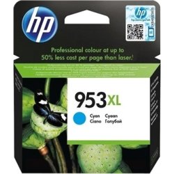 HP no 953XL F6U16AE blækpatron, cyan, 1450s.