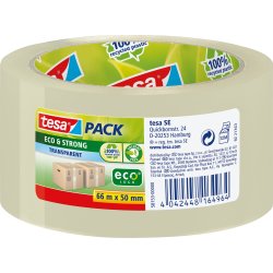 tesa ecoLogo Pakketape | S | 50mm x 50m | Klar