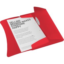 Esselte Vivida Elastikmappe | A4 | 3-klap | Rød