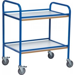 Rullbord – 2 hyllor, 760x520x900 mm, blå