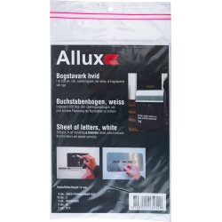 Allux Bogstaver 13 mm, hvid, 204 stk.