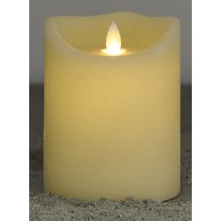 Sara LED vokslys, Mandel, Ø.10 cm, H.12,5 cm