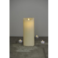 Sara LED vokslys, Mandel, Ø.10 cm, H.25 cm