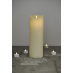 Sara LED vokslys, Mandel, Ø.10 cm, H.30 cm