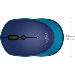 Logitech M335 Trådløs mus 2,4 GHz, blå