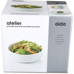 Aida Atelier Super White Skål, 13 cm