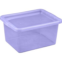 Basic plastboks inkl låg, 20 liter, Klar