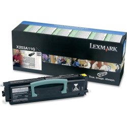 Lasertoner Lexmark X203A11G Svart 2500 s