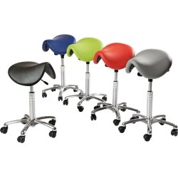 CL Dalton sadelstol, sort, stof, 58-77 cm