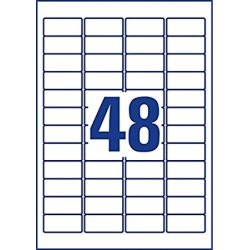 Avery L4736R Etiketter | 45,7x21,2 mm | 480 stk.