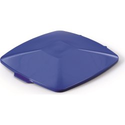 Fladt låg affaldsspand 40 l, Blå