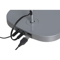 Luxo Trace bordlampe med USB oplader - Hvid