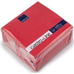 Gastro-Line Frokostserviet, 2-lags, rød, 100 stk.