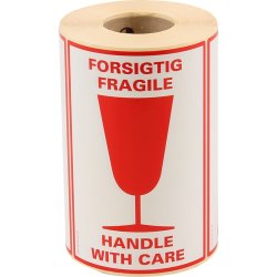Etiket | Forsigtig | 500 stk.