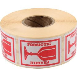 Etiket | Forsigtig | 1000 stk.
