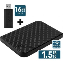 Verbatim 1.5TB Hard Drive 2,5'' Store N Go bundle