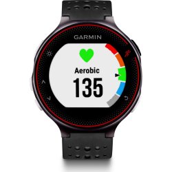 Garmin Forerunner 235, pulsur, sort/rød