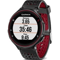 Garmin Forerunner 235, pulsur, sort/rød