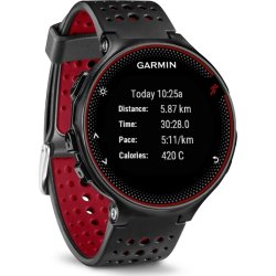 Garmin Forerunner 235, pulsur, sort/rød
