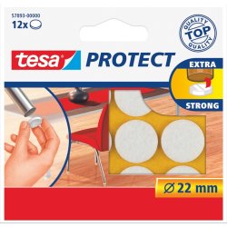 Tesa Protect filtpude rund Ø22 mm, Hvid