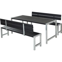 Plus plankset med ryggstöd, Svart
