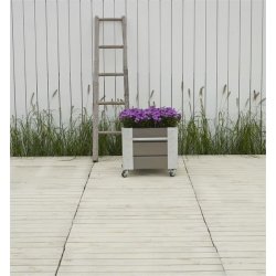 Plus Cubic Blomsterkasse 46x50x45, Gråbrun