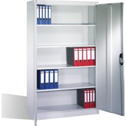 CP arkivskab m. 4 hylder, 1200x1950x400 mm, grå