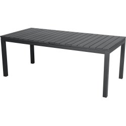 William havebord i sort B95 x L200/250/300 cm
