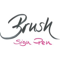 Pentel Brush Sign Pen Fineliner | Rød