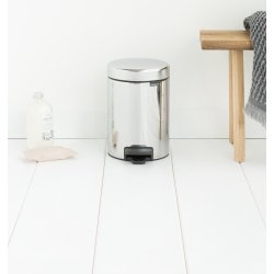 Brabantia NewIcon Pedalspand 3 L, brilliant steel