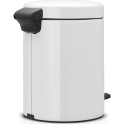 Brabantia Pedalspand, 5 L, metal, white