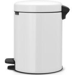 Brabantia Pedalspand, 5 L, metal, white
