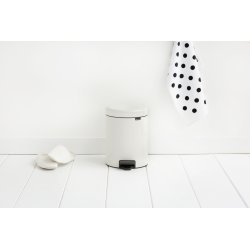 Brabantia Pedalspand, 5 L, metal, white