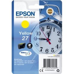 Bläckpatron Epson 27/C13T27044012 Gul 300 sidor