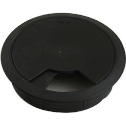 Kabelgenomföring i svart plast, Ø80 mm
