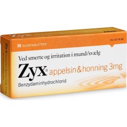 Zyx Sugetabletter m. appelsin & honning, 20 stk.