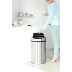 Brabantia Touch Bin 60 L, brilliant steel