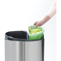 Brabantia Touch Bin | 10 + 23 L | Mat stål