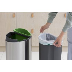 Brabantia Touch Bin | 10 + 23 L | Mat stål