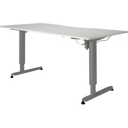 Stay hæve/sænkebord hvid/alu 180x90 cm 