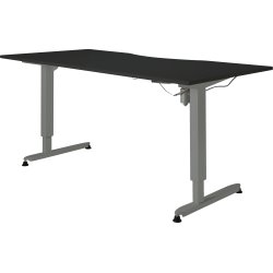 Höj-/sänkbart skrivbord Stay Svart/Alu 180x90 cm