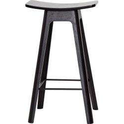 HC1 Barstol, Sort med finér sæde, H 67 cm
