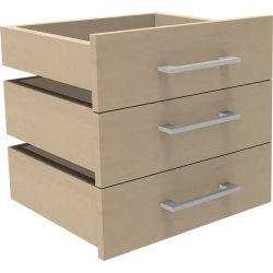 Jive+ 3 lådor utan lås, björkfanér D42 cm