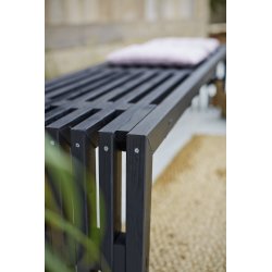 Plus Rustik Trallebænk, Sort, L 138 cm