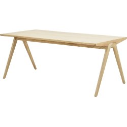 NOFU Mødebord, Massivt asketræ natur, 180x85 cm