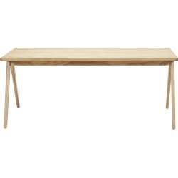 NOFU Mødebord, Massivt asketræ natur, 180x85 cm
