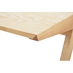 NOFU Mødebord, Massivt asketræ natur, 180x85 cm