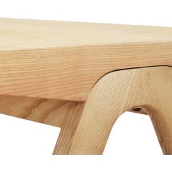 NOFU Mødebord, Massivt asketræ natur, 180x85 cm
